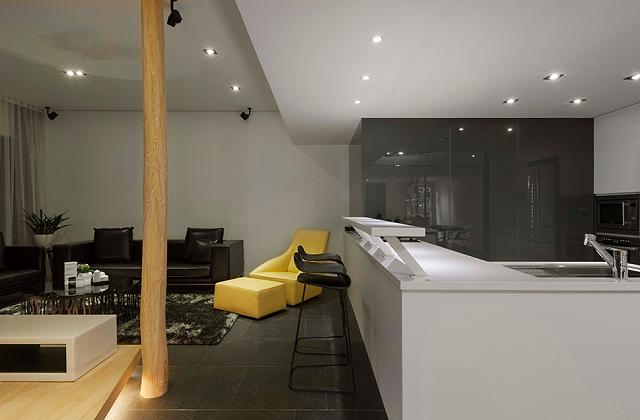 die Aufstellung der Möbel im Wohnraum