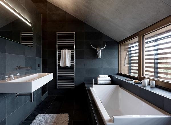 dass die Schwarz-Weiß-Look im Badezimmer ist ideal für diejenigen
