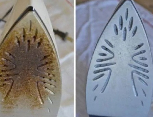 das Innere des Bügeleisen zu reinigen