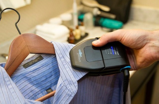 Collar Perfect, das erste Bügeleisen, dass in eine Hand passt