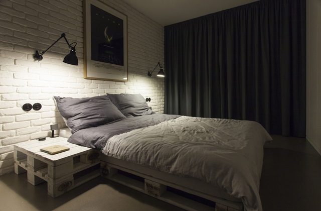 Ein originelles Schlafzimmer aus Paletten