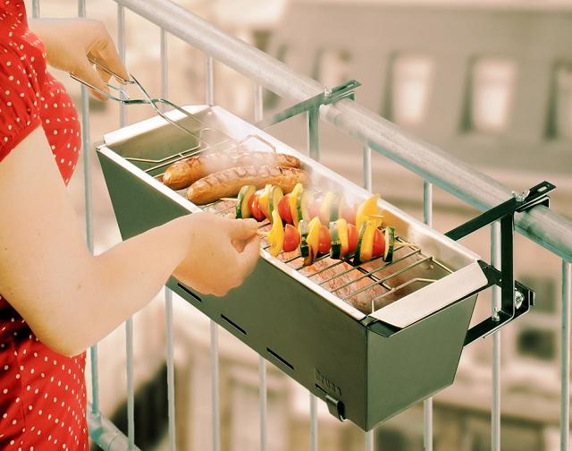 Der Minigrill für den Balkon