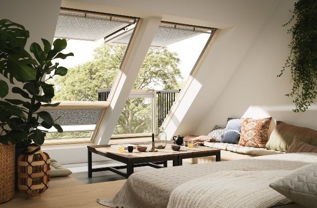 Cabrio das Fenster, dass zum Balkon wird