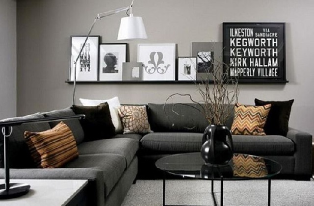 Schicke Einrichtung mit den richtigen Farben; Schwarz und Silber