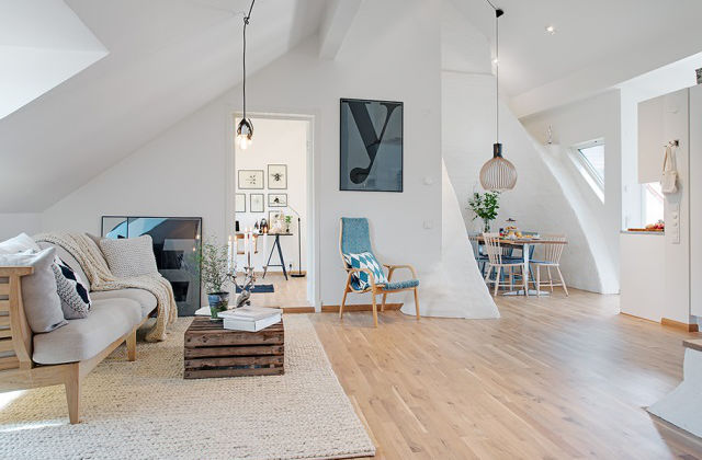 Wie man einen Dachboden einrichtet; die Open-Space Lösung